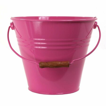 SUPERHEROSTUFF 5202E HPK S-S Enameled Galvanized Stainless Steel Recycling Bin-Storage Container, Hot Pink PA2417477